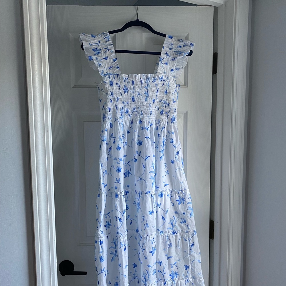 Ellie Nap Dress in Blue Botanicals